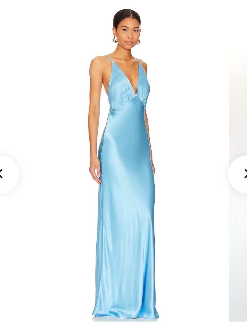 bec + bridge Shimmery Sky Blue Slip Dress